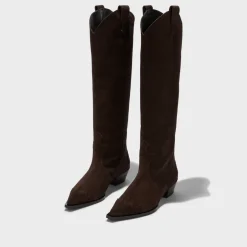 Boots|Aeyde Women's Aruna Suede Knee-High Boots - UK 3