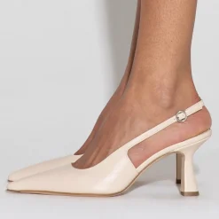 Heels|Aeyde Women's Fernanda Leather Slingback Heels - UK 4