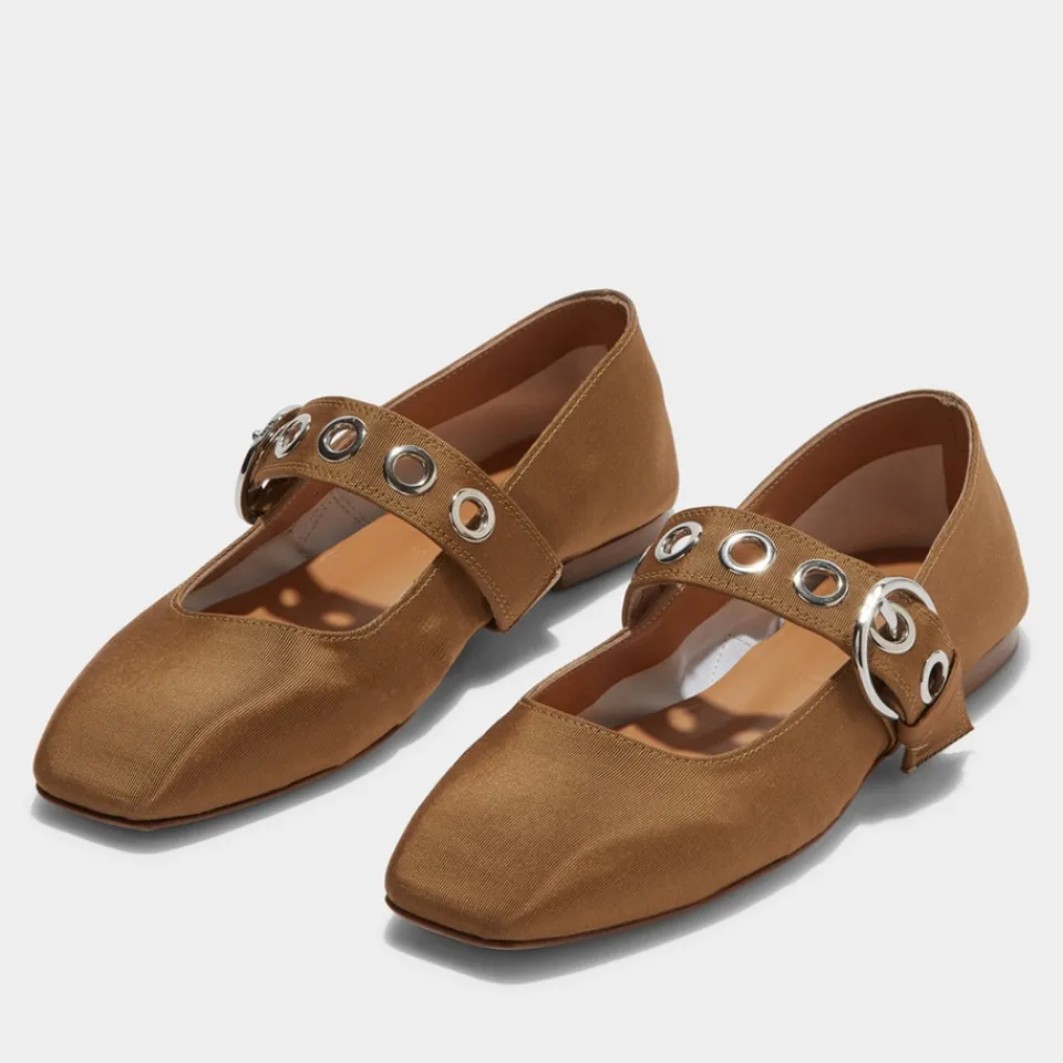 Flats|Aeyde Women's Uma Eyelet Grosgrain Ballet Flats - UK 7