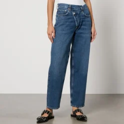 Jeans|AGOLDE Criss Cross Denim Straight-Leg Jeans - W28