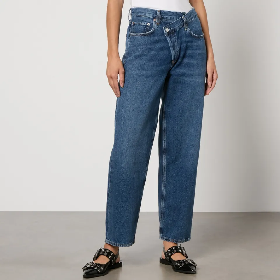 Jeans|AGOLDE Criss Cross Denim Straight-Leg Jeans - W28