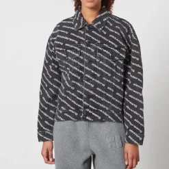 Jackets|Coats|Dr. Martens Alexander Wang Falling Back Logo-Print Denim Jacket - XS