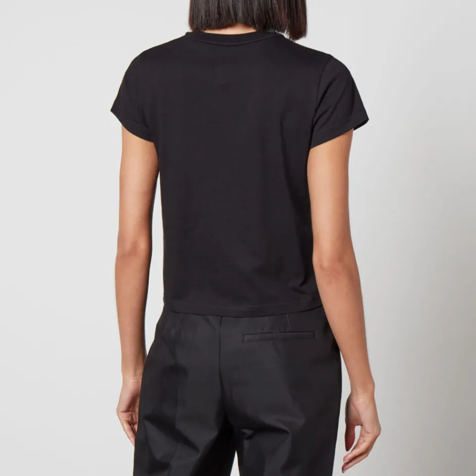 T-Shirts And Tops|KENZO Alexander Wang Women's Essential Jersey Shrunk Tee With Puff Logo And Bound Neck - Black - XXS