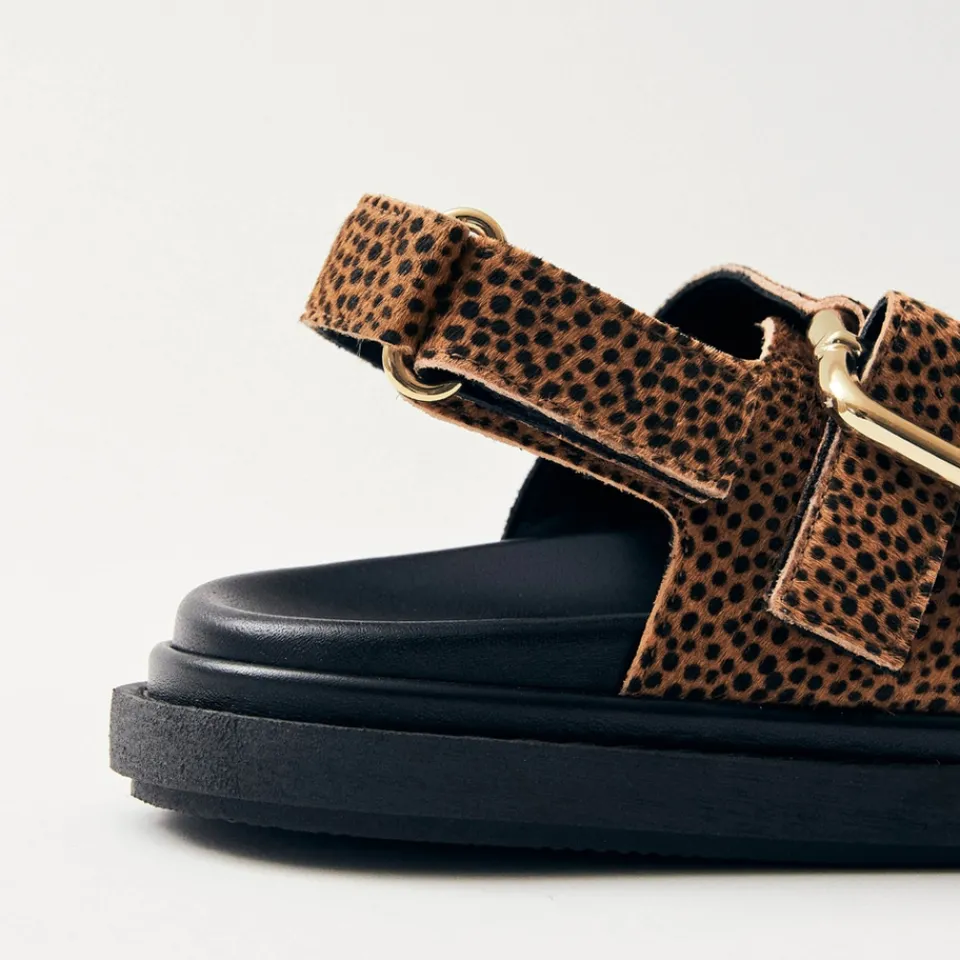 Sandals & Slides|Sandals|Daisy London ALOHAS Harper Calf-Hair Double-Strap Sandals - UK 4