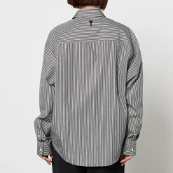 T-Shirts And Tops|Shirts And Blouses|AMI Boxy Fit Striped Cotton-Poplin Shirt - L