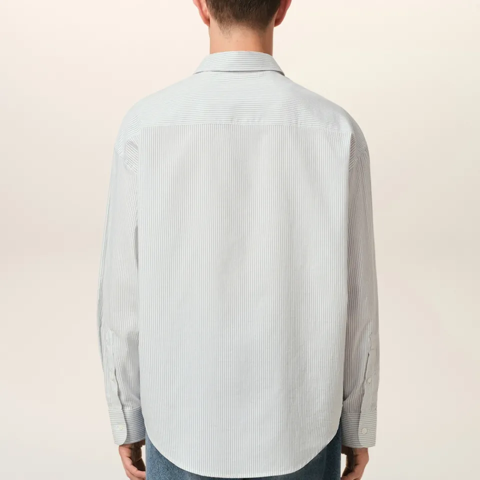 Shirts|Shirts|Dr. Martens AMI Boxy-Fit Pinstriped Cotton-Poplin Shirt - 39