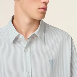 Shirts|Shirts|Dr. Martens AMI Boxy-Fit Pinstriped Cotton-Poplin Shirt - 39