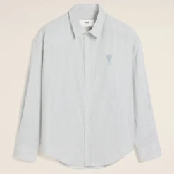 Shirts|Shirts|Dr. Martens AMI Boxy-Fit Pinstriped Cotton-Poplin Shirt - 39