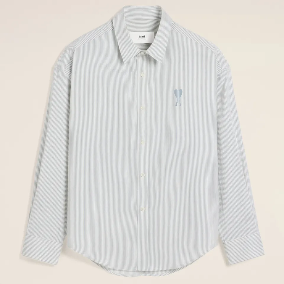 Shirts|Shirts|Dr. Martens AMI Boxy-Fit Pinstriped Cotton-Poplin Shirt - 39