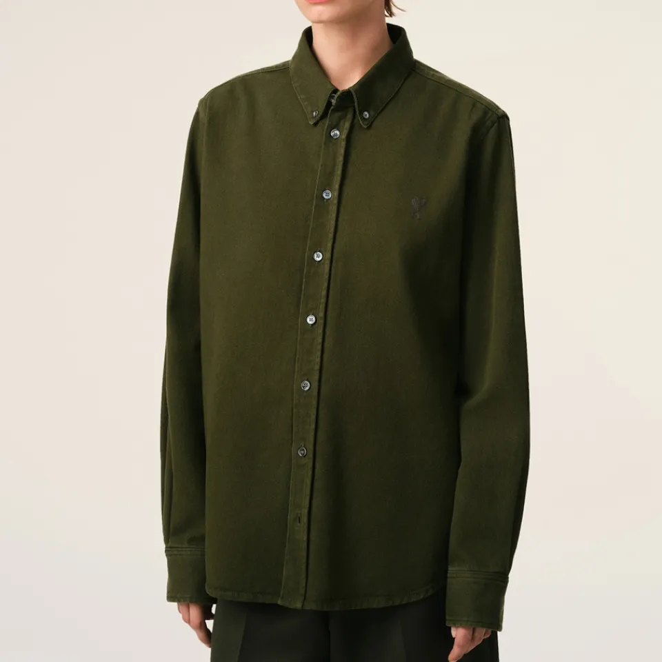 T-Shirts And Tops|Shirts And Blouses|Maison Margiela AMI Classic ADC Cotton-Twill Shirt - S