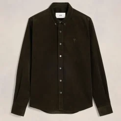 Shirts|Shirts|AMI Cotton-Corduroy Classic Fit Shirt - S