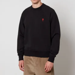 Sweatshirts|AMI De Coeur Cotton-Jersey Jumper - XXS