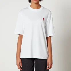 T-Shirts And Tops|Loungewear|AMI de Coeur Logo Organic Cotton-Jersey T-Shirt - S