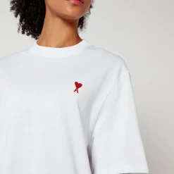 T-Shirts And Tops|Loungewear|AMI de Coeur Logo Organic Cotton-Jersey T-Shirt - S