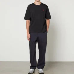 T-Shirts|T-Shirts|AMI de Coeur Logo Organic Cotton-Jersey T-Shirt - XXS