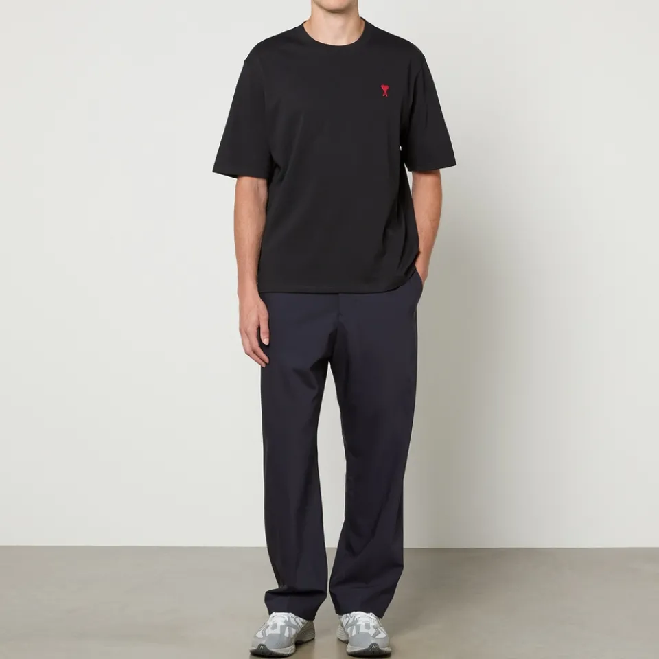 T-Shirts|T-Shirts|AMI de Coeur Logo Organic Cotton-Jersey T-Shirt - XXS