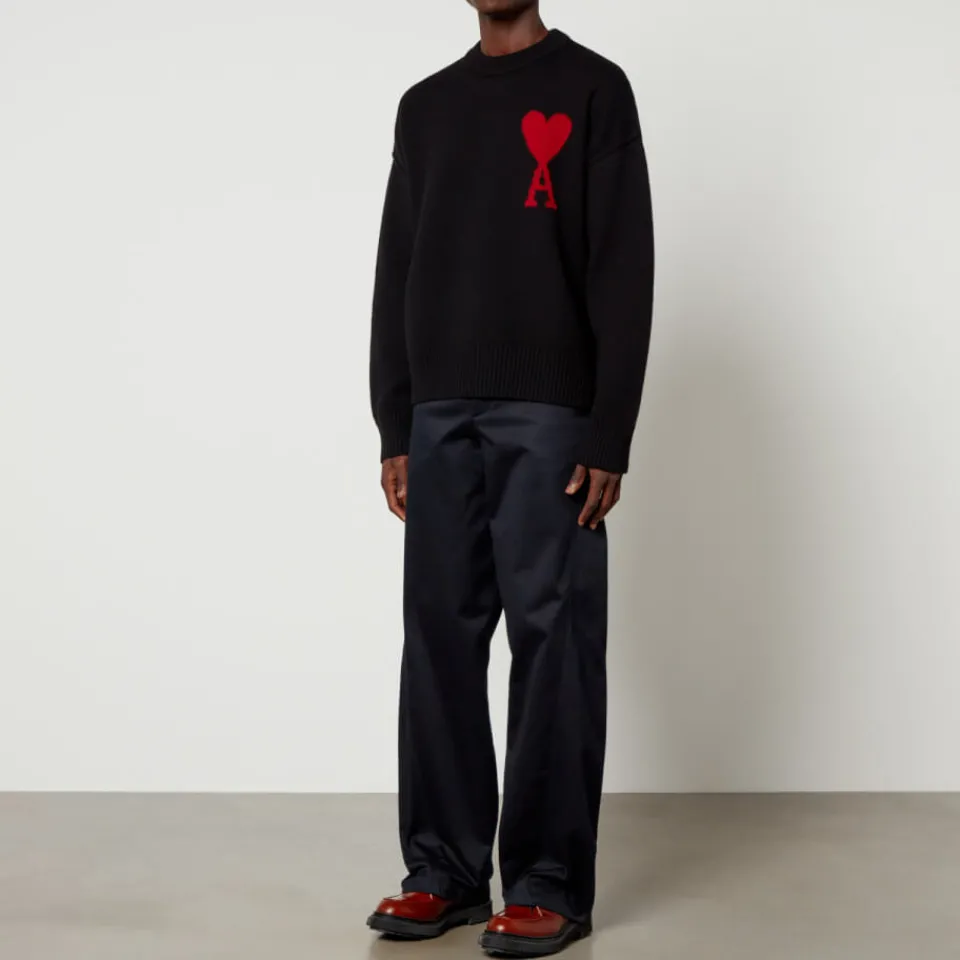 Knitwear|Vivienne Westwood AMI de Coeur Logo-Intarsia Wool Jumper - S