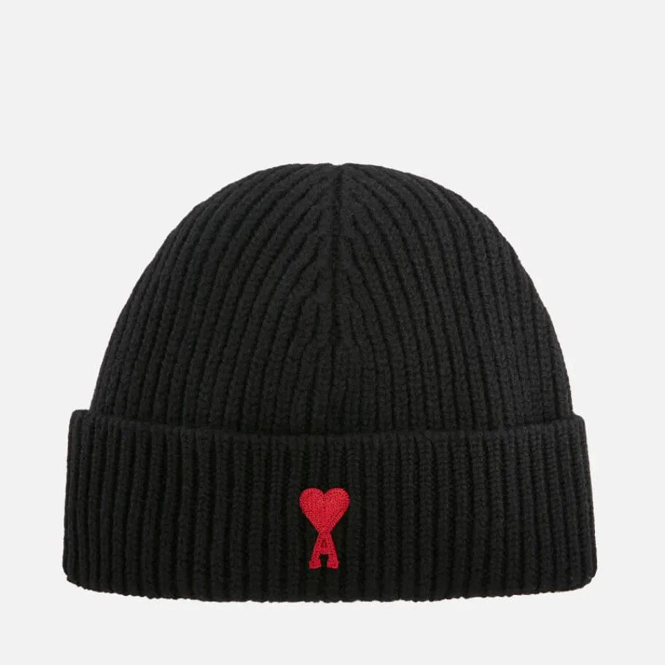 Hats|Isabel Marant AMI de Coeur Ribbed Wool Beanie