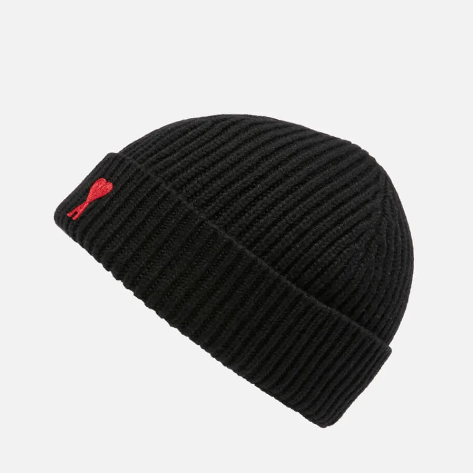 Hats|Isabel Marant AMI de Coeur Ribbed Wool Beanie