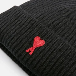 Hats|Isabel Marant AMI de Coeur Ribbed Wool Beanie