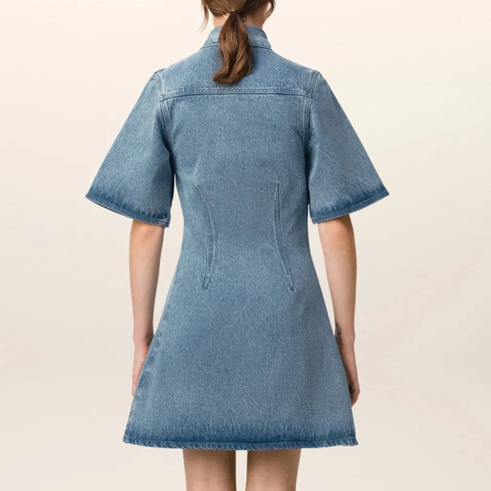 Dresses|Dresses|Notte AMI Denim Mini Shirt Dress - XS