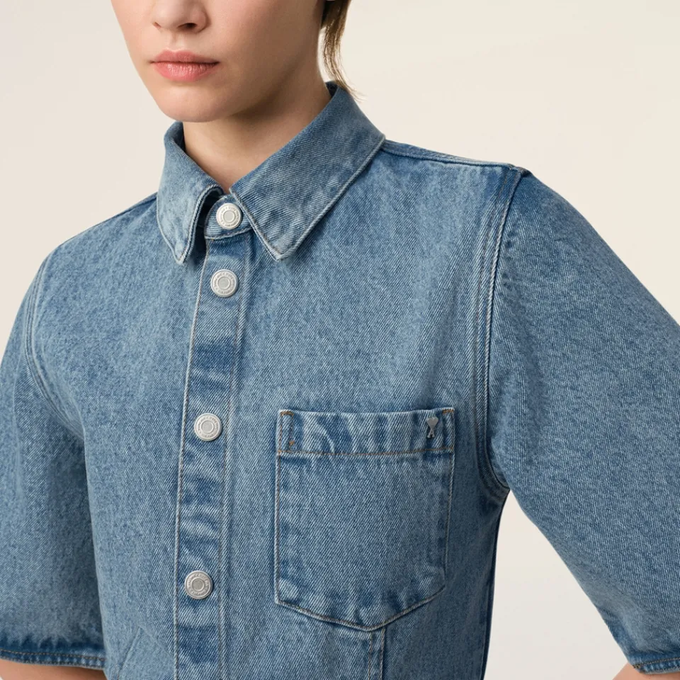 Dresses|Dresses|Notte AMI Denim Mini Shirt Dress - XS