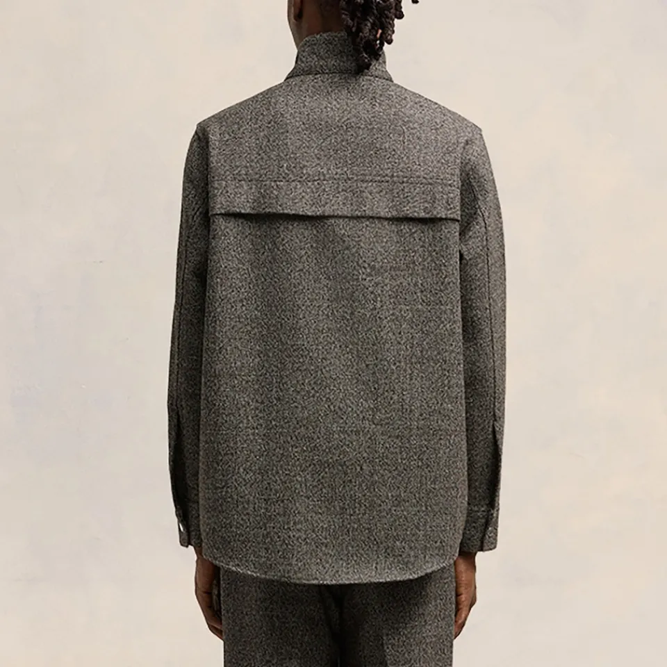 Shirts|Shirts|BOSS Black AMI High Collar Wool-Blend Shirt - S
