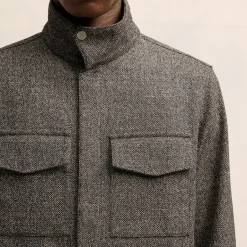 Shirts|Shirts|BOSS Black AMI High Collar Wool-Blend Shirt - S