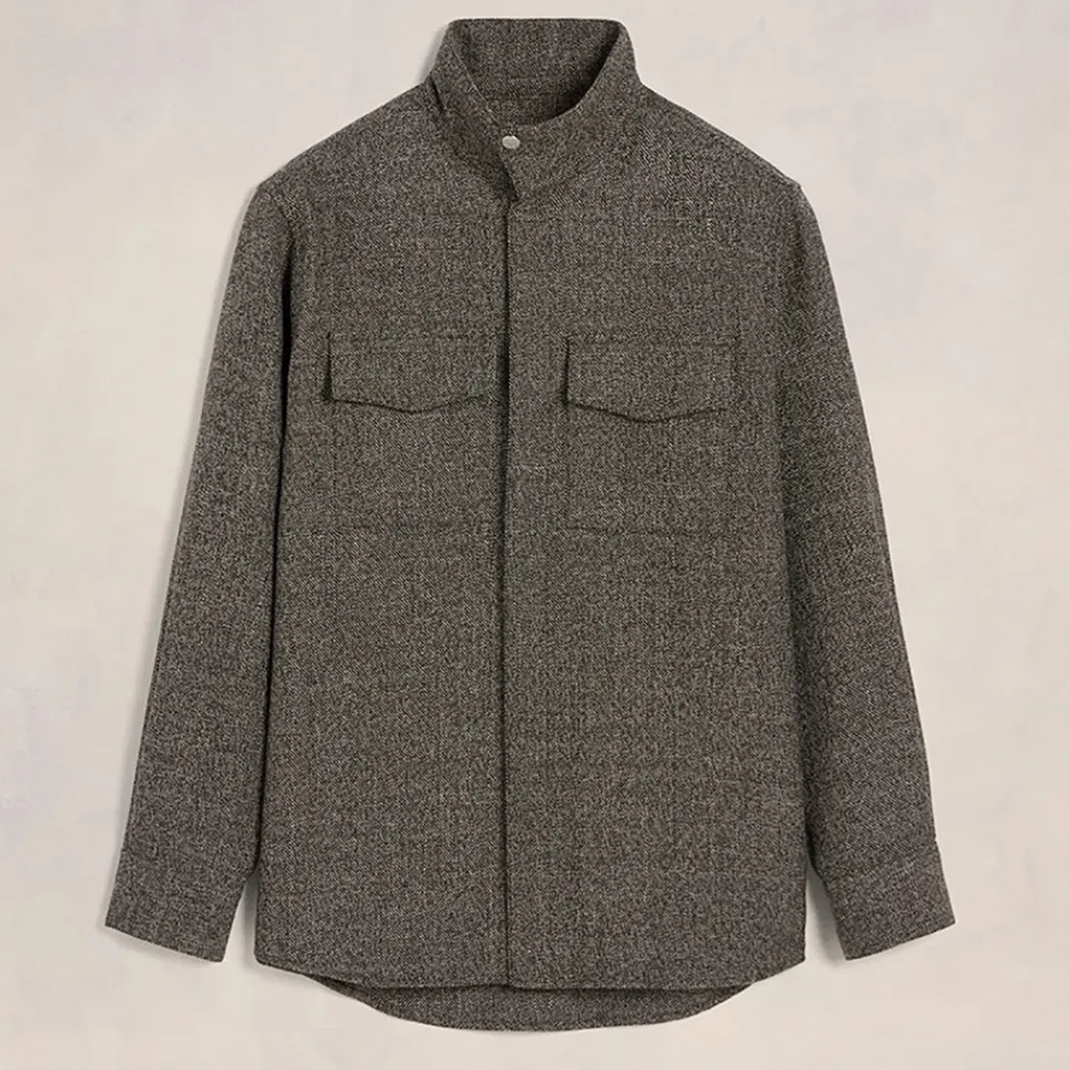 Shirts|Shirts|BOSS Black AMI High Collar Wool-Blend Shirt - S
