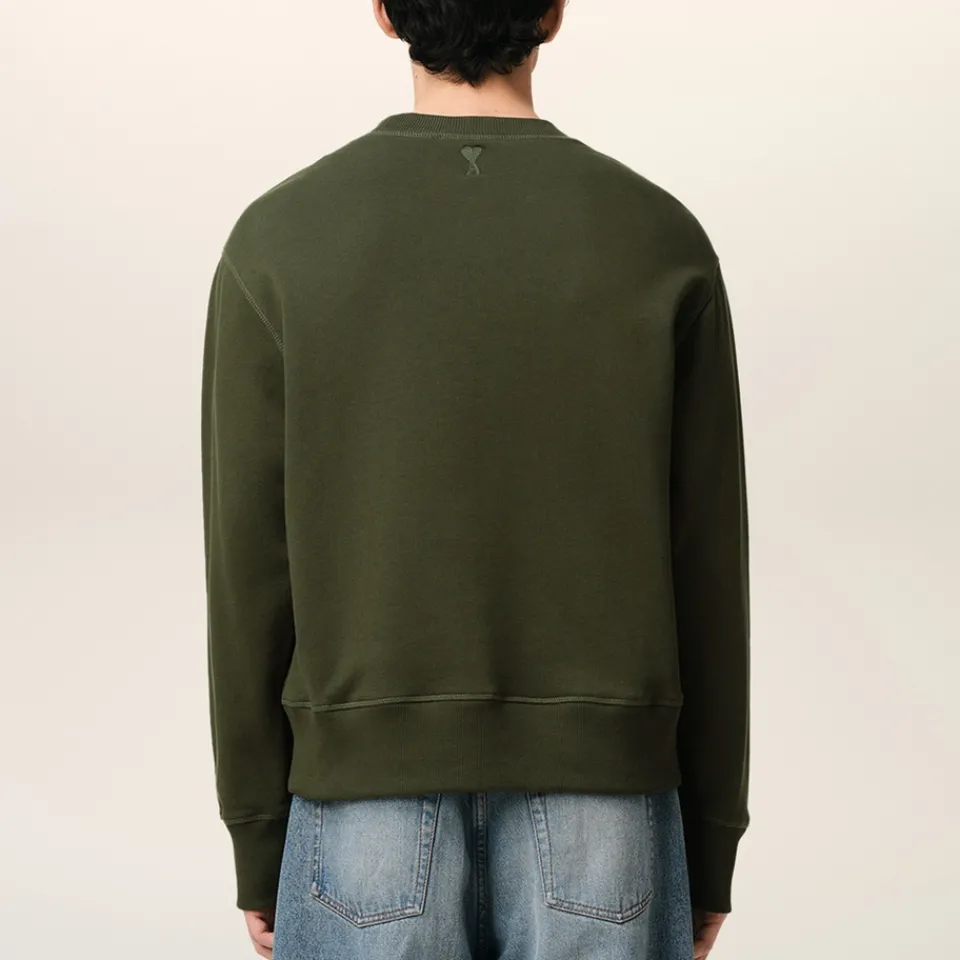 Sweatshirts|Maison Kitsuné AMI Logo Cotton-Jersey Sweatshirt - S