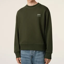 Sweatshirts|Maison Kitsuné AMI Logo Cotton-Jersey Sweatshirt - S