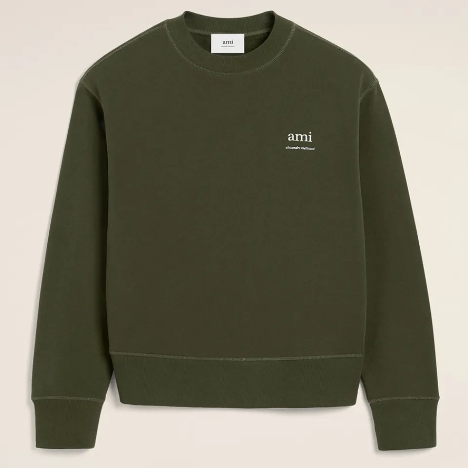 Sweatshirts|Maison Kitsuné AMI Logo Cotton-Jersey Sweatshirt - S