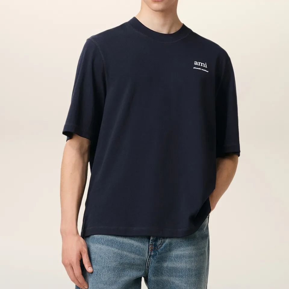 T-Shirts|T-Shirts|AMI Logo Cotton-Jersey T-Shirt - L