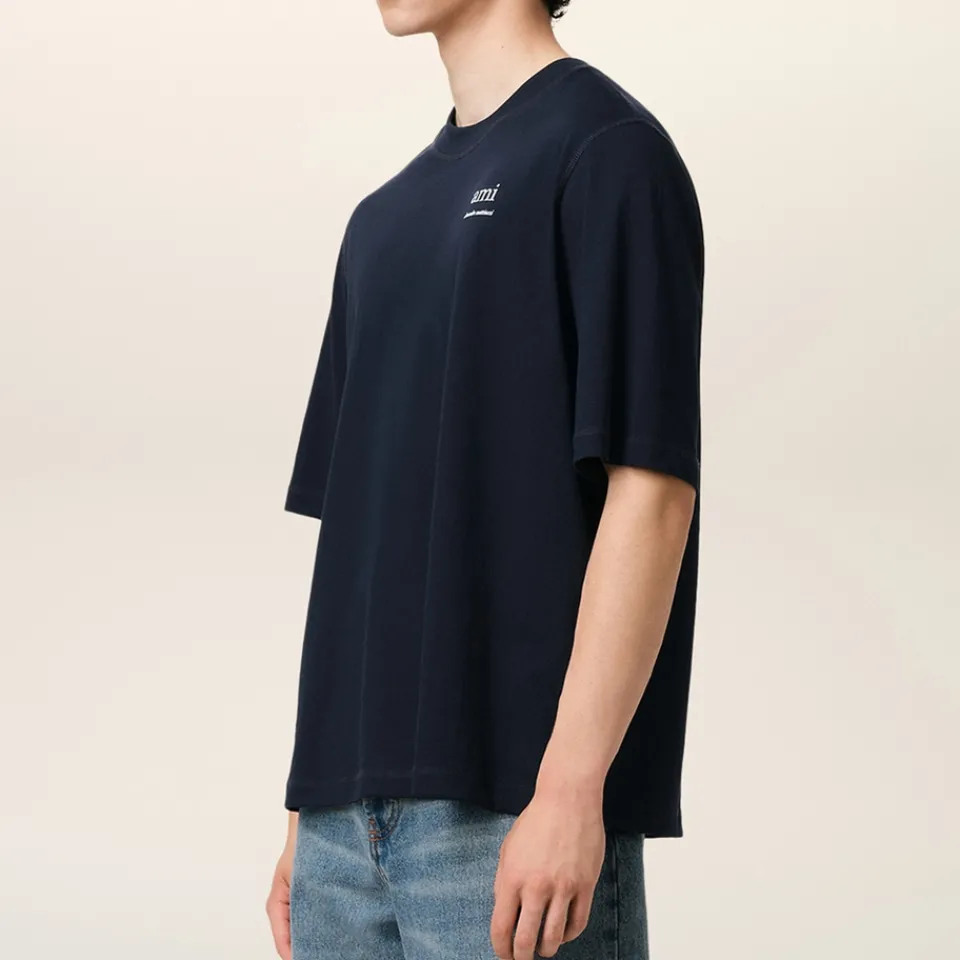 T-Shirts|T-Shirts|AMI Logo Cotton-Jersey T-Shirt - L