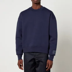 Sweatshirts|AMI Logo-Appliquéd Organic Cotton-Blend Sweatshirt - S