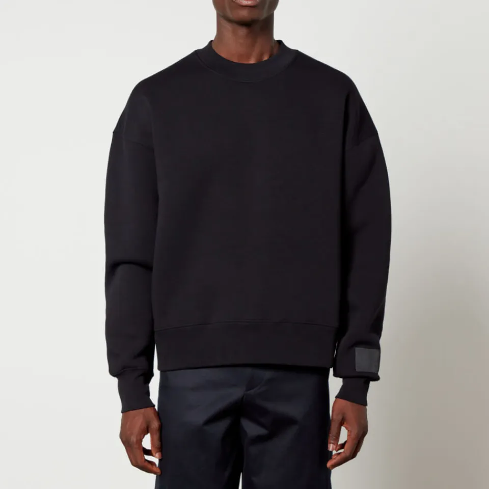 Sweatshirts|AMI Logo-Appliquéd Organic Cotton-Blend Sweatshirt - S
