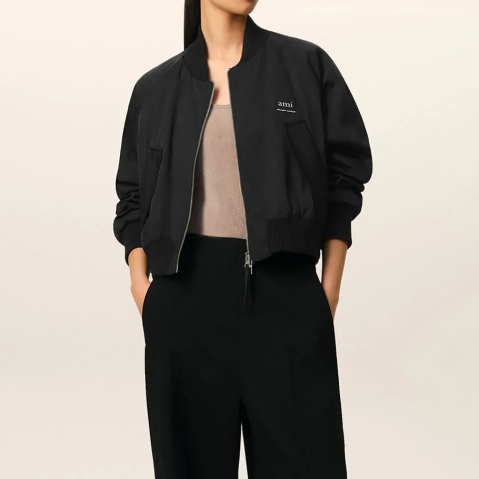 Jackets|Coats|Dr. Martens AMI Loose AMI Logo Twill Bomber Jacket - S