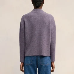 Loungewear|T-Shirts And Tops|AMI Off White Adc Alpaca-Blend Knit Polo Jumper - S