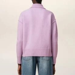Loungewear|Knitwear|AMI Off White ADC Logo-Intarsia Wool Polo Jumper - M
