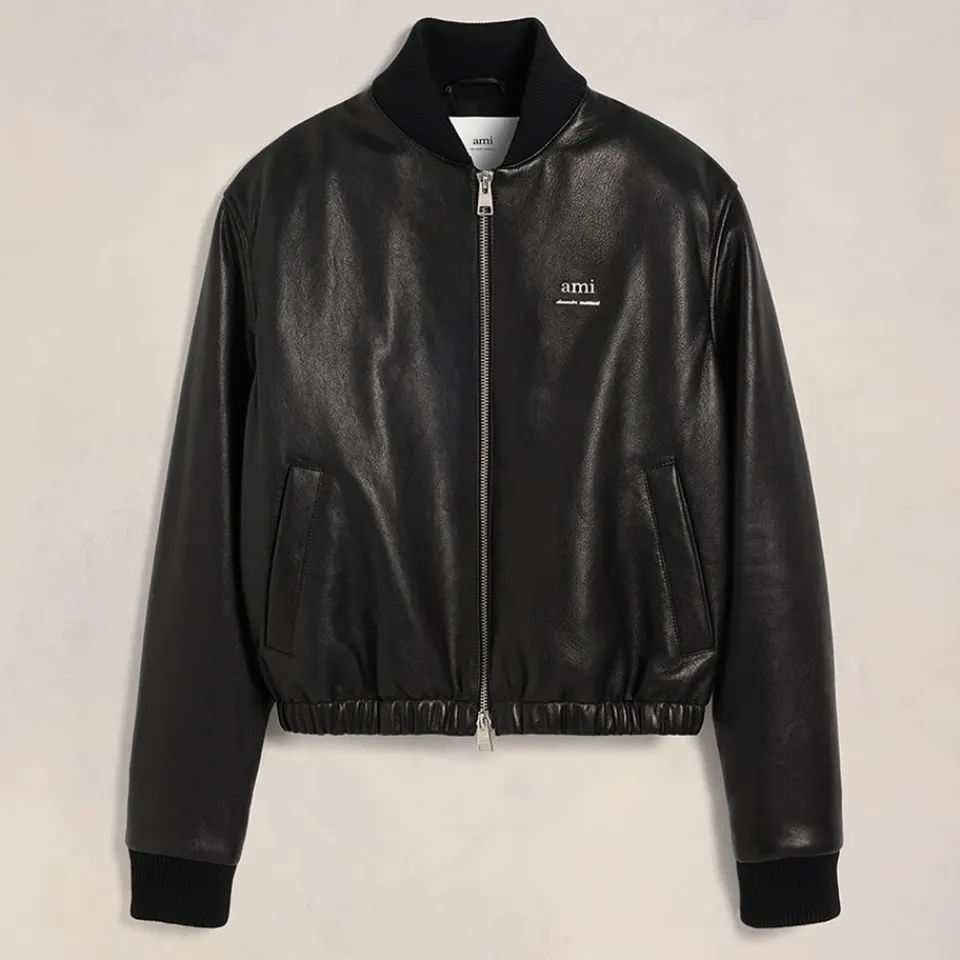 Jackets|Coats|Missoni AMI Padded Leather Biker Jacket - S