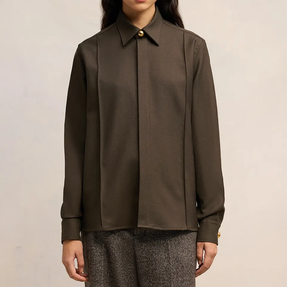 T-Shirts And Tops|Shirts And Blouses|Dr. Martens AMI Pintuck Wool Shirt - XS