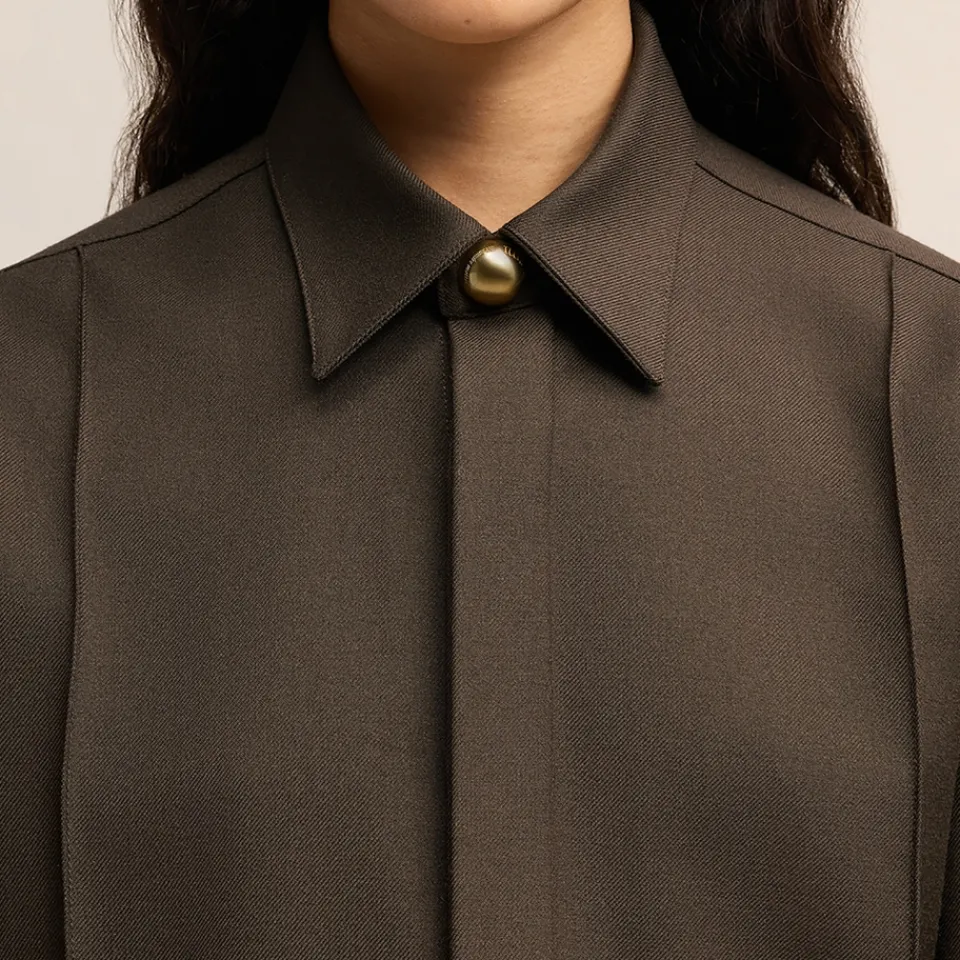 T-Shirts And Tops|Shirts And Blouses|Dr. Martens AMI Pintuck Wool Shirt - XS