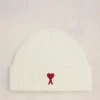 Hats|Sleeper AMI Red Adc Ribbed Wool Beanie