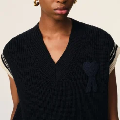 Knitwear|Calvin Klein AMI Ribbed-Knit Vest - M