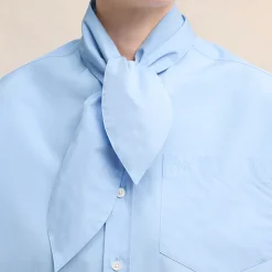 T-Shirts And Tops|Shirts And Blouses|Dr. Martens AMI Scarf Collar Cotton-Poplin Shirt - S