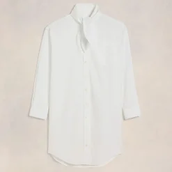 Dresses|Dresses|AMI Scarf Collar Cotton-Poplin Shirt Dress - FR 38/UK 10