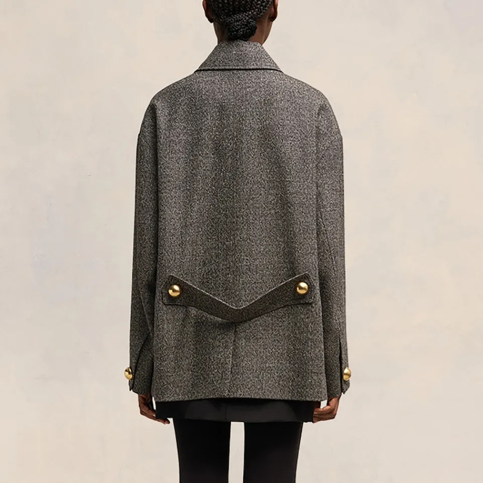 Jackets|Coats|Dr. Martens AMI Short Belted Wool-Blend Twill Coat - FR 38/UK 10