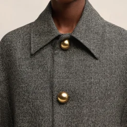 Jackets|Coats|Dr. Martens AMI Short Belted Wool-Blend Twill Coat - FR 38/UK 10