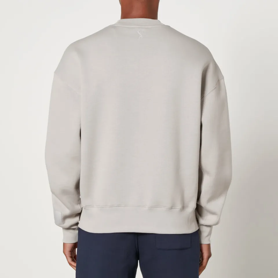 Sweatshirts|AMI Tonal Logo Cotton-Blend Sweatshirt - S