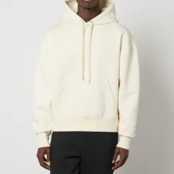 Sweatshirts|AMI Tonal Logo Cotton-Jersey Hoodie - S